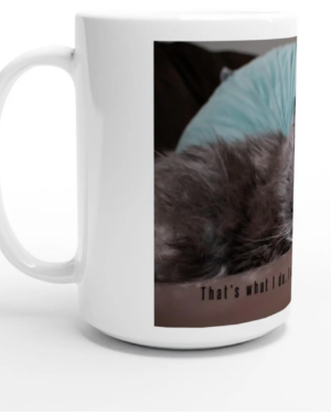 White 15oz Ceramic Mug - I Sleep.